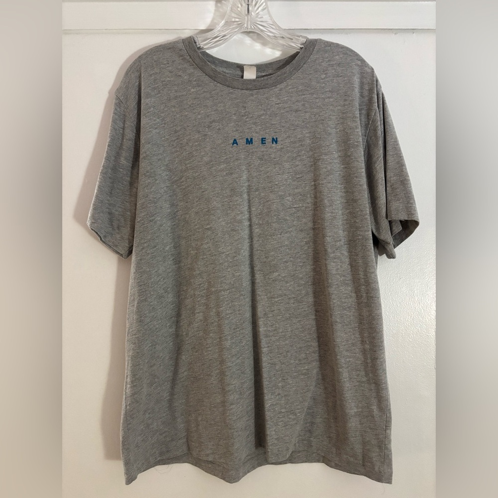 The Blessing Amen 🙏🏼 Grey Crewneck T-Shirt - Men's Casual Tee